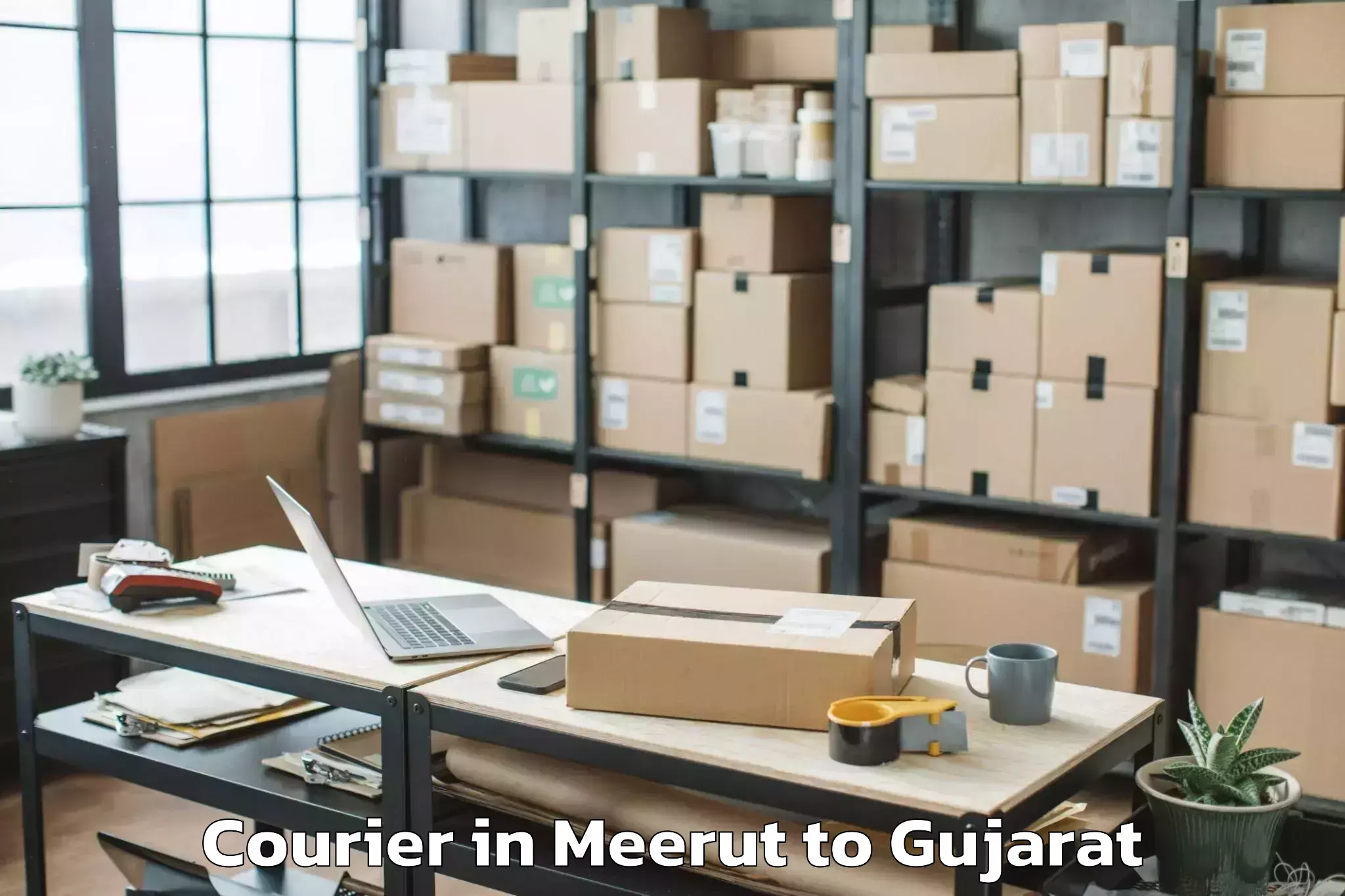 Get Meerut to Chikhli Courier